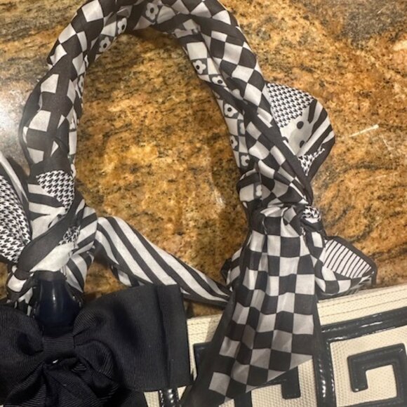 Brighton My Flat in London Jeweled Coated Canvas/Leather CORNICHE SQUARE Tote - Picture 8 of 9